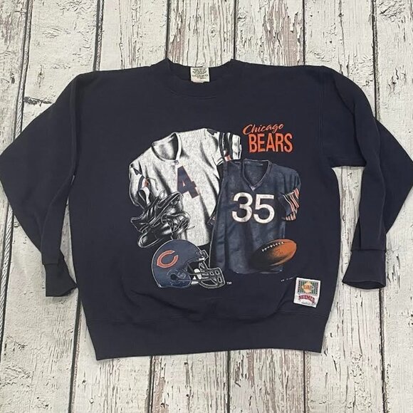 Vintage 1980s Chicago Bears NFL Football Crewneck Sweatshirt - Picture 1 of 7